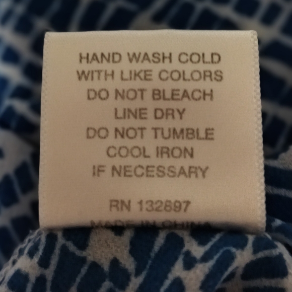 (5X$20) Blue Patterned Women's Blouse / Size 2X - Picture 5 of 8